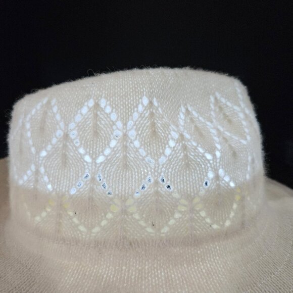 Studio36 Fedora style Hat Open Weave Dented crown Front pinch Flat brim - Picture 7 of 16